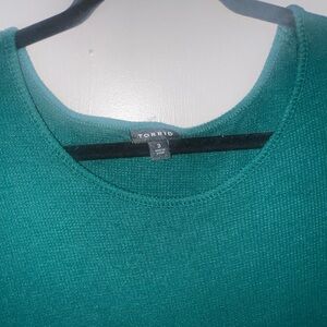 Torrid Teal Crew Neck Sweater